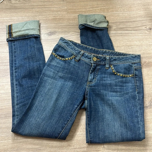 Vintage Tory Burch Studded Jeans size 27 - Picture 4 of 9